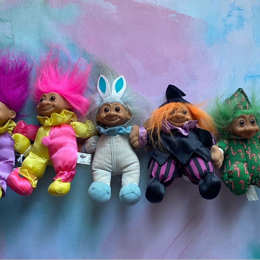 Vintage Troll Dolls Set